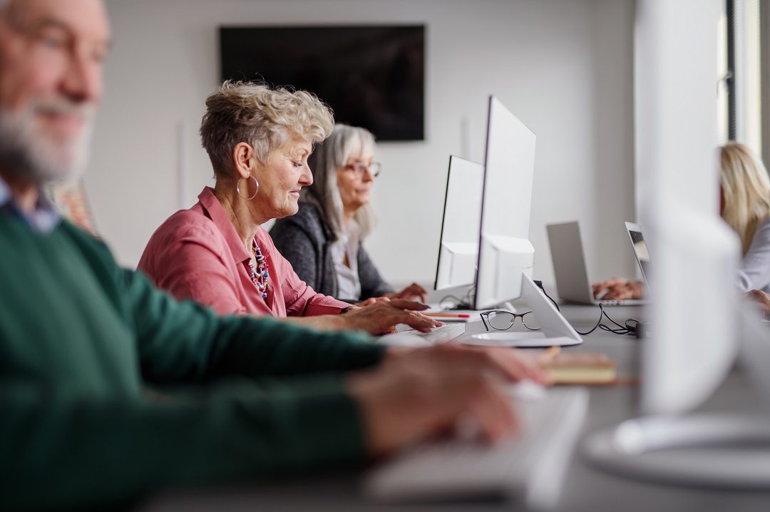 older people on computers