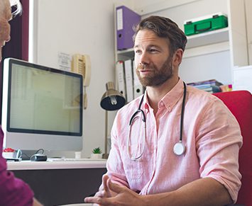 doctor with patient