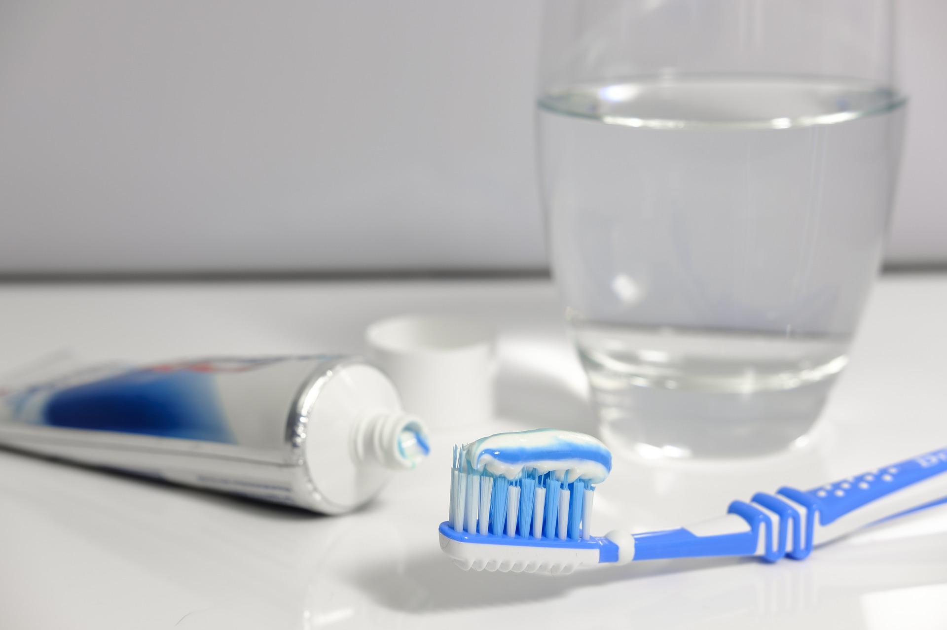 toothbrush and toothpaste