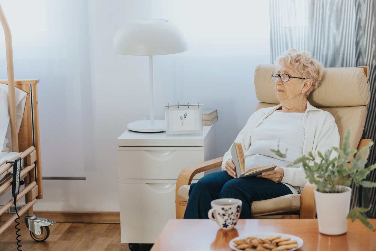 Design principles in action in woman's aged care room